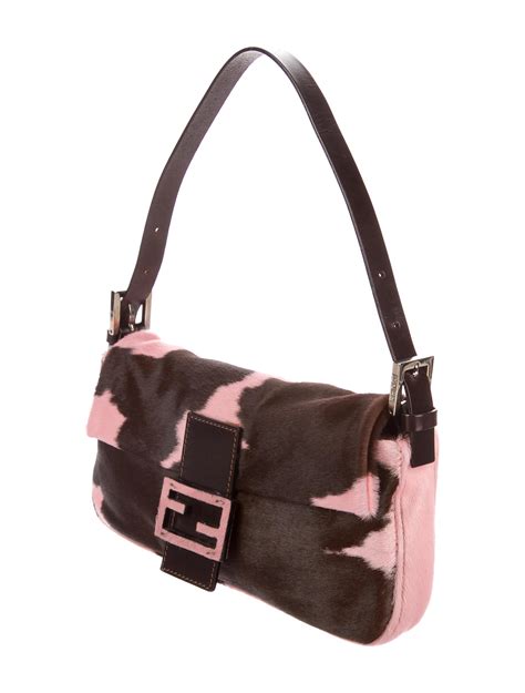 fendi cow print purse|Fendi leather handbags.